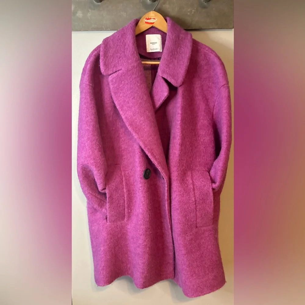 Mango wool blend oversized coat - Picture 2 of 13